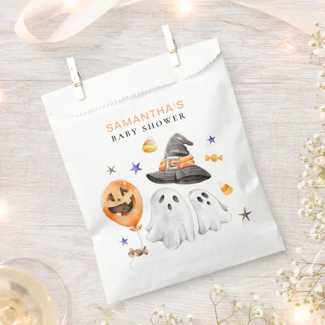 Halloween Baby Shower Thank You Favor Bag (Clipped)