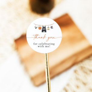 Halloween Baby Shower Thank You Favor Sticker