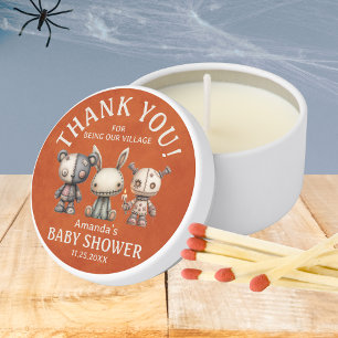 Halloween Baby Shower Thank You Village Mini Candle Favors
