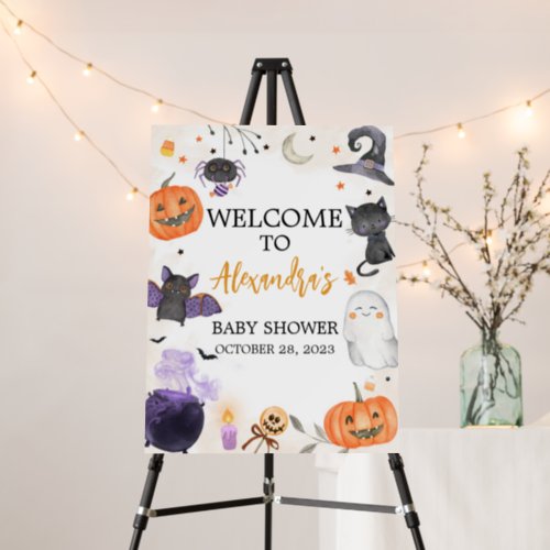 Halloween Baby Shower Welcome Sign
