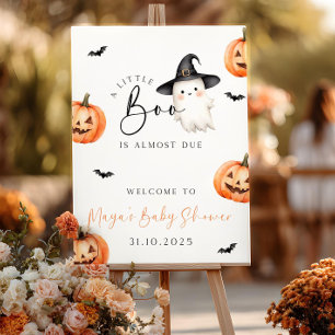 Halloween Baby Shower Welcome Sign A Little Boo