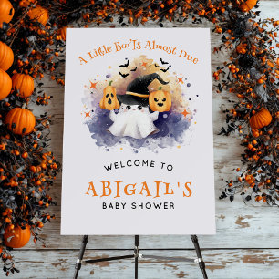Halloween Baby Shower Welcome Sign Little Boo