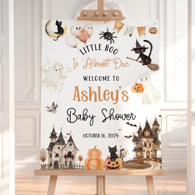 Halloween Baby Shower Welcome Sign Little Boo Is (Creator Uploaded)