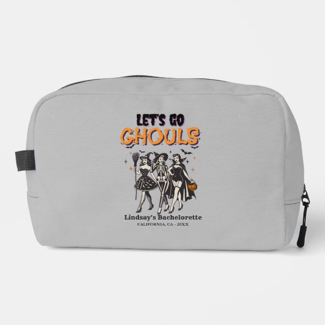 Halloween Bachelorette let's go ghoul Dopp Kit (Front)