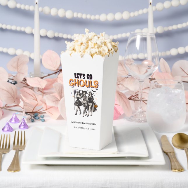 Halloween Bachelorette let's go ghoul Favor Boxes (Wedding)