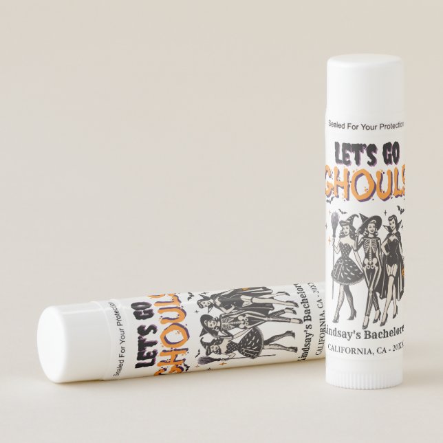 Halloween Bachelorette let's go ghoul Lip Balm (Front)