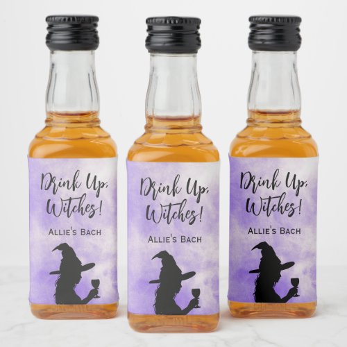 Halloween Bachelorette Party Drink Up Witches Liquor Bottle Label