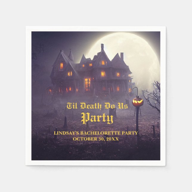 Halloween Bachelorette Party  Napkins (Front)