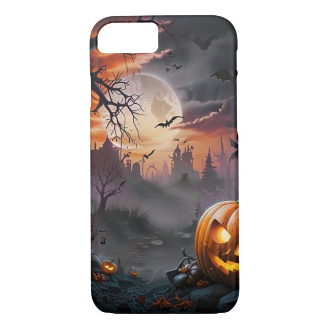 Halloween Background in Orange and Gray Tones Case-Mate iPhone Case (Back)