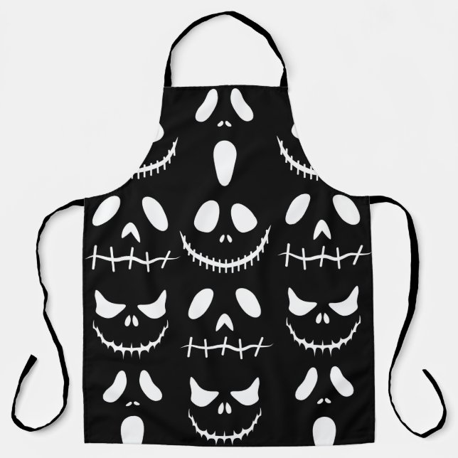 Halloween background. Seamless pattern with hallow Apron (Front)
