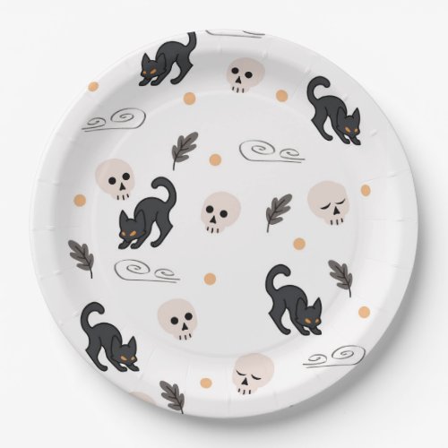 Halloween Background Star Pattern  Paper Plates