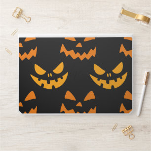 Halloween background with smirks and grins HP laptop skin