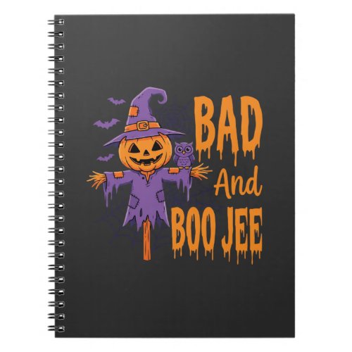 Halloween Bad And Boo Jee Scarecrow Graphic Notebook