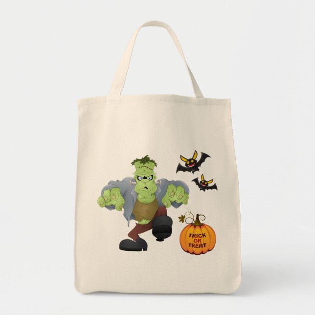 Halloween Bag-Frankenstein Tote Bag (Front)