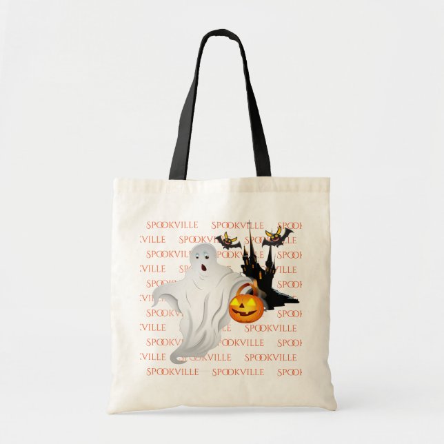 Halloween Bag-Ghost Tote Bag (Front)