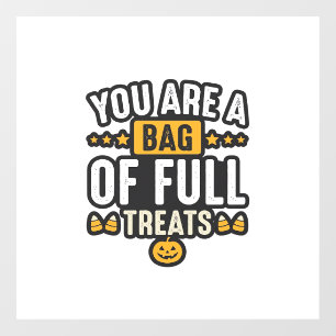 Halloween Bag Of Treats Vintage Vector Design_1 Window Cling