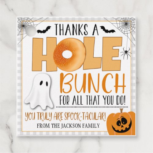 Halloween Bagel Gift Tag