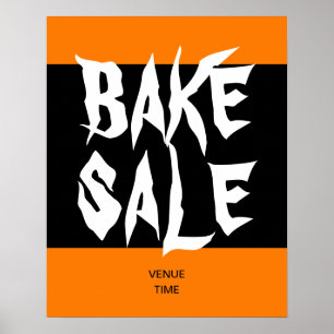 Halloween Bake Sale Template, Fundraising  Poster