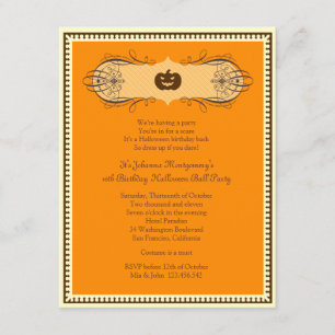 Halloween Ball Costume Party Invitation