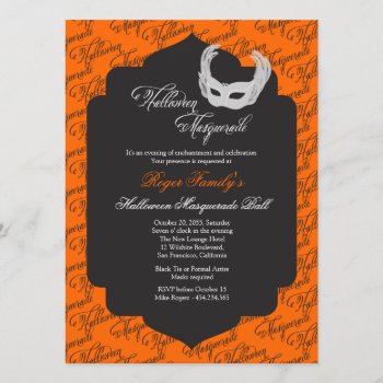 Halloween Ball Invitation by thepapershoppe at Zazzle