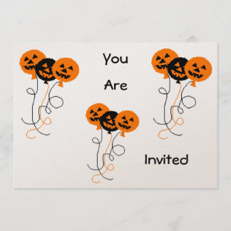 Halloween Ballons Invatations Invitation