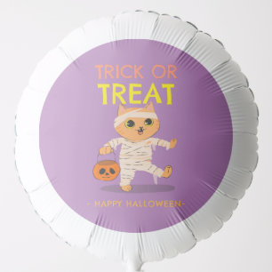 Halloween balloon, cat mummy purple balloon