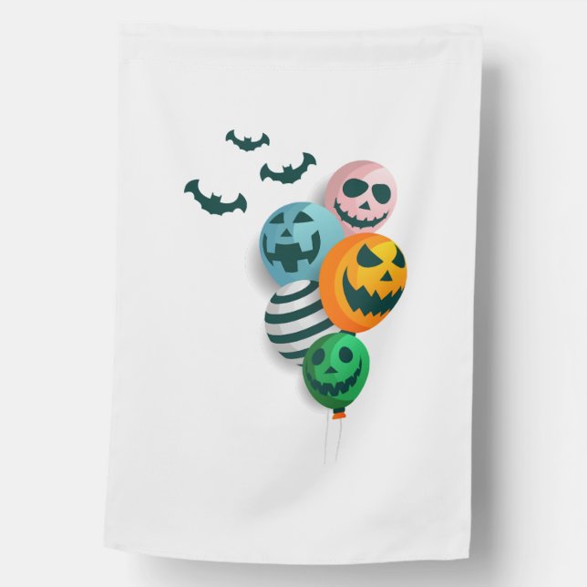 Halloween Balloons House Flag (Front)