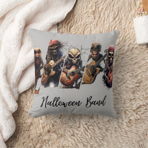 Halloween Band Throw Pillow