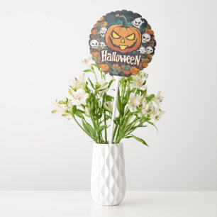 Halloween banner with pumpkins and ghosts - balloon