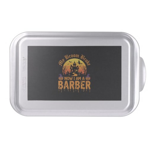 Halloween Barber Witch Broom Broke Haunted House D Cake Pan