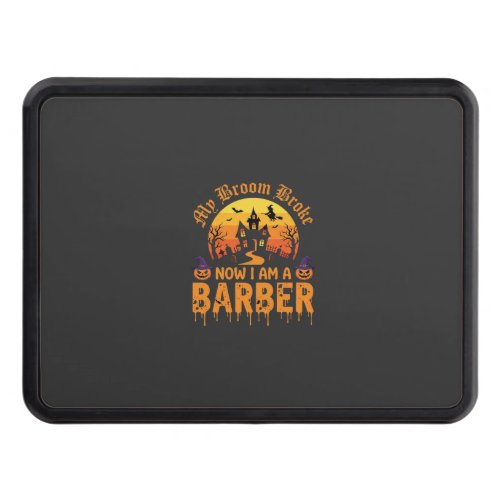 Halloween Barber Witch Broom Broke Haunted House D Hitch Cover