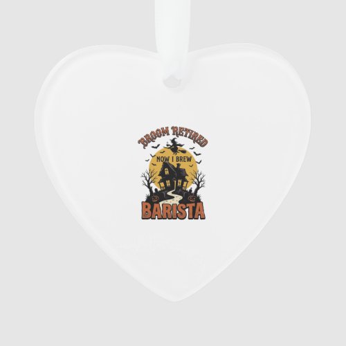Halloween Barista Shirt Funny Witch Coffee Pun Des Ornament