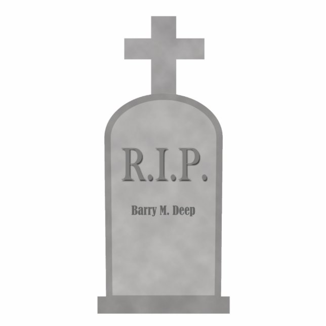 Halloween Barry M. Deep Tombstone Photo Sclupture Statuette (Front)