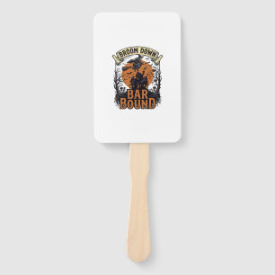 Halloween Bartender Shirt Funny Witch Broom Bar Pu Hand Fan