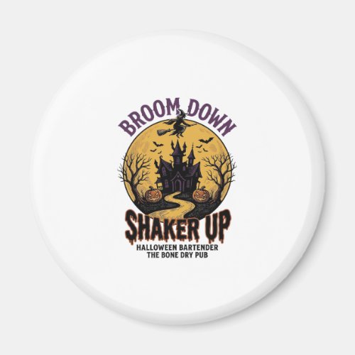 Halloween Bartender Shirt Haunted Tavern Witch Des Magnet