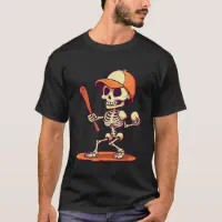Skeleton Chest Baseball Halloween Baseball Youth T-shirt 
