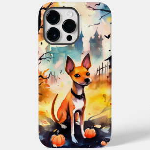 Halloween Basenji With Pumpkins Scary Case-Mate iPhone 14 Pro Max Case