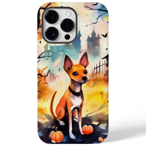 Halloween Basenji With Pumpkins Scary  Case-Mate iPhone 14 Pro Max Case