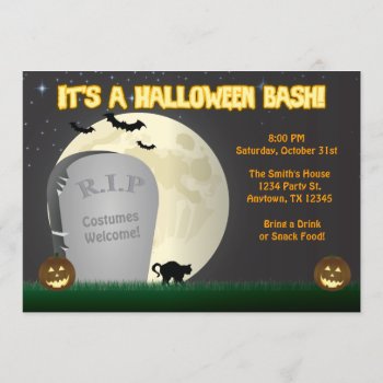 Halloween Bash Party Invitation by aaronsgraphics at Zazzle
