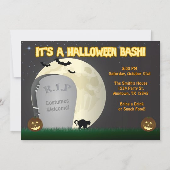 Halloween Bash Party Invitation | Zazzle.com