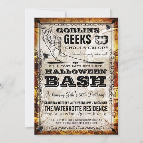 Halloween Bash Party Invitation