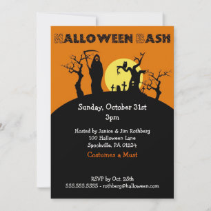 Halloween Bash Party Invitations