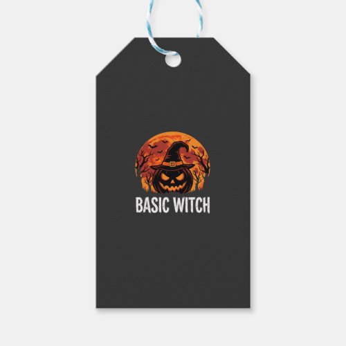 Halloween Basic Witch Pumpkin Moon Graphic Gift Tags