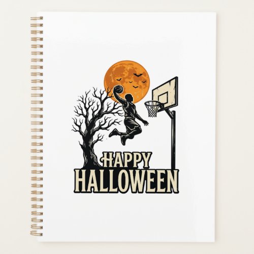 Halloween Basketball Happy Halloween Vintage Sport Planner