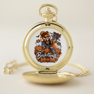 Halloween Basketball Mom Fox – Spooky Hoops Mom Pocket Watch
