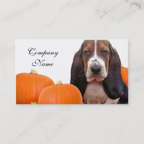 Halloween Basset Hound Business Cards