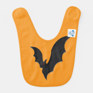 Halloween bat baby bib