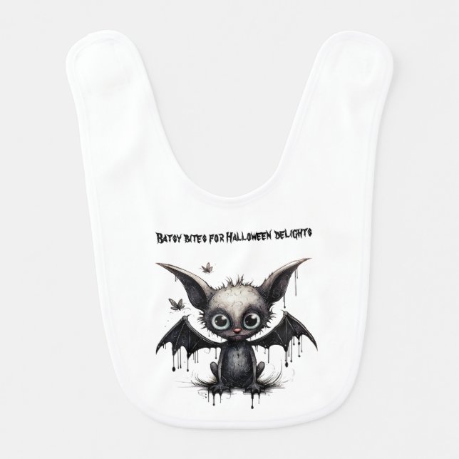 Halloween Bat Baby Bib (Front)