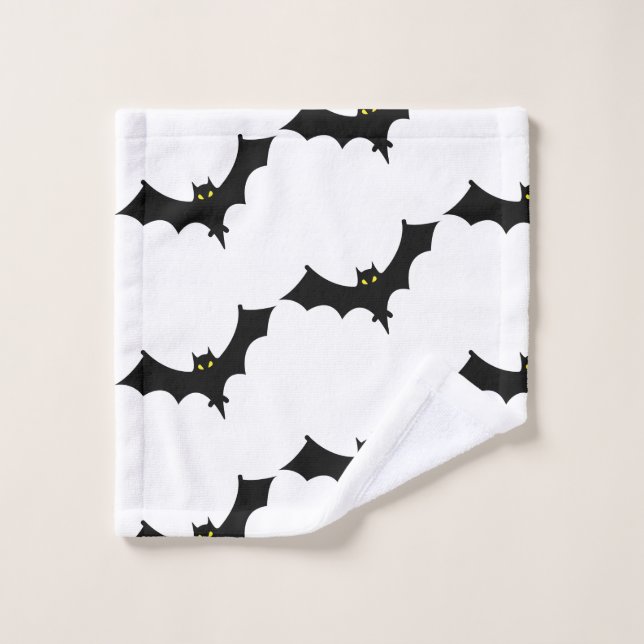 Halloween Bat Bath Towel Set (Wash Cloth)