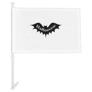 Halloween bat car flag